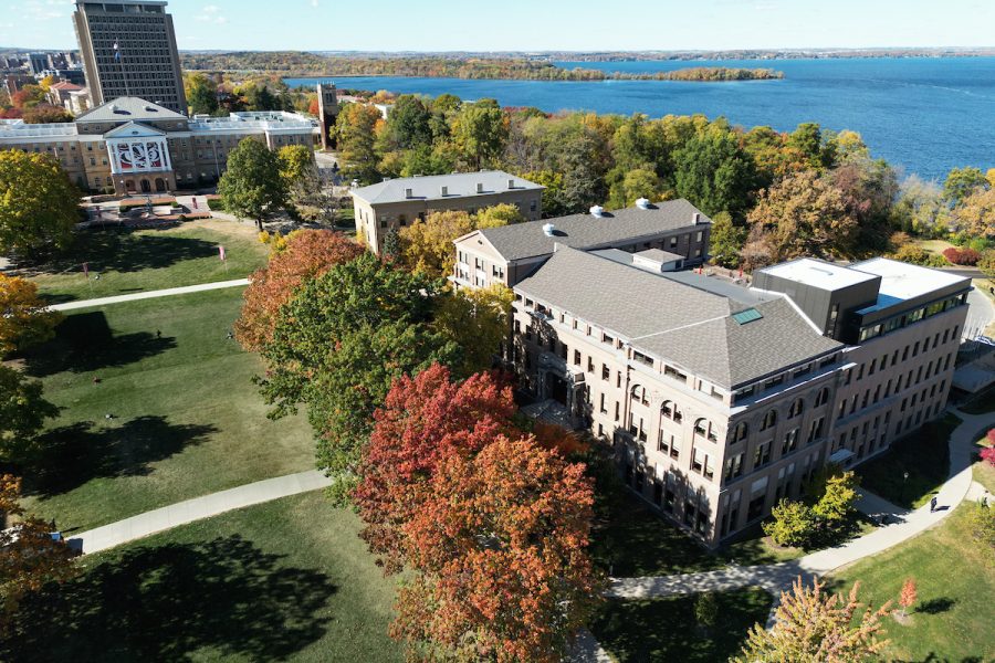 Ariel view of uw madison wi campus